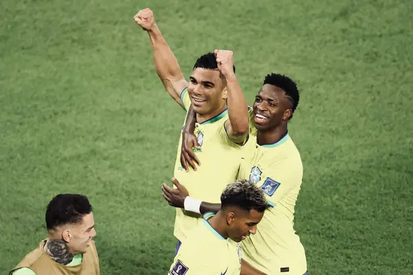 Casemiro celebrates after scoring