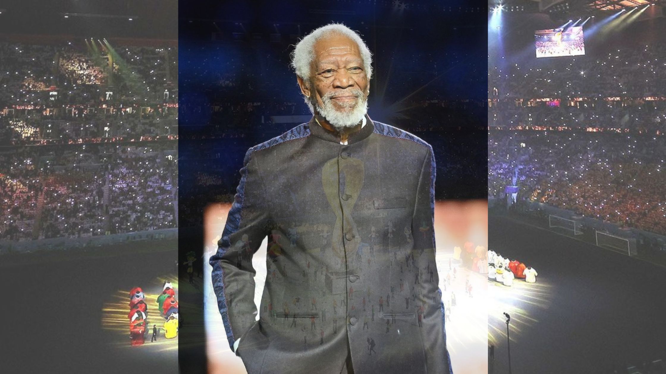 morgan freeman at FIFA World Cup 2022 Qatar Football Cow